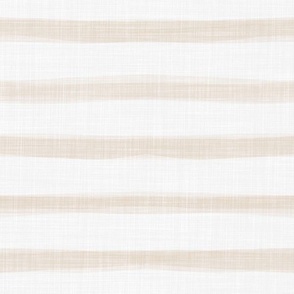[M] Watercolor Horizontal Stripes - Coastal Boho Farmhouse - Beige Desert Sand