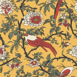 Chinoiserie Dreamscape – Yellow background