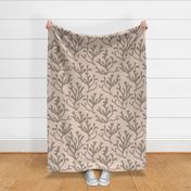 Cascade Cove Coral: Organic Elegance in Light Peach background