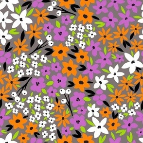 Wildflower Medley in Classic Halloween (8x8)