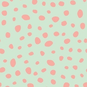 Modern Polka Dots pink and green