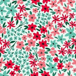 Wildflower Medley in Christmas (8x8) 
