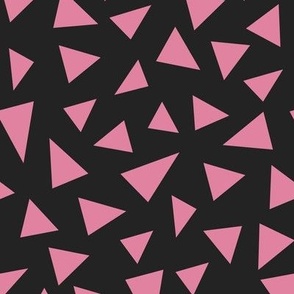 Charcoal and Pink Geometric Triangles