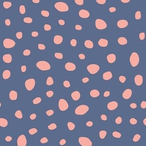 Blue Pink Polka Dots Modern