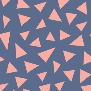 Pink and Blue Geometric Triangles