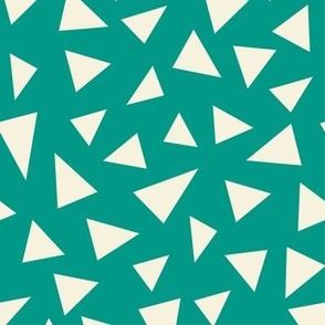 Geometric Triangles Teal