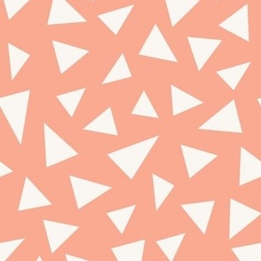 Peach Pink Geometric Triangles