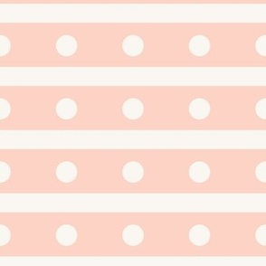Peach Pink Stripes and Dots