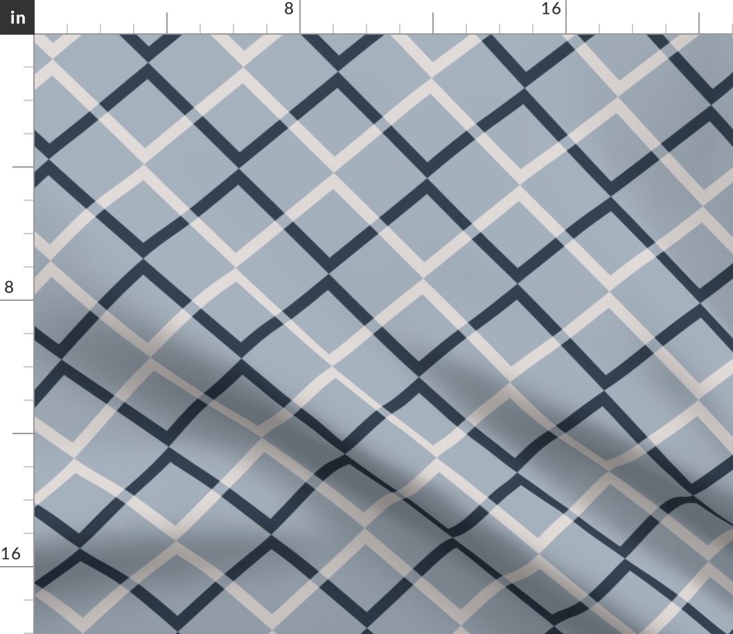 Blue Geometric Zig Zag Stripes
