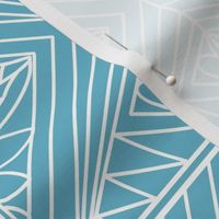 Coordinate abstract -Lost in my South Pacific Paradise-cream on light blue