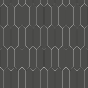 small Long Diamond Tiles gray with white