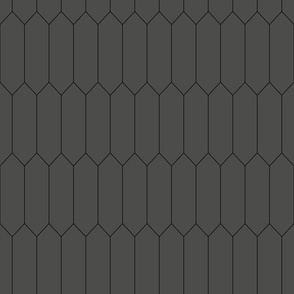 small Long Diamond Tiles gray with black