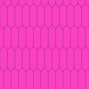small Long Diamond Tiles hot pink with black