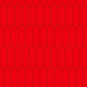  small Long Diamond Tiles red with black