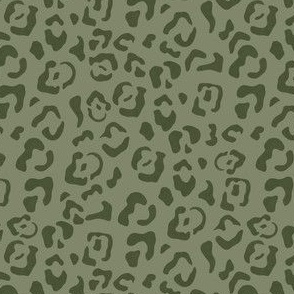 Safari Dreams - Leopard Animal Print - green and dark green