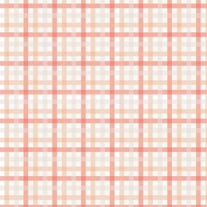 coastal chic checks in coral pinks
