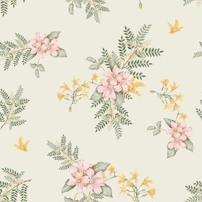 Safari Dreams - wild floral - mint background