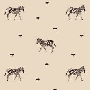 Safari Dreams - zebras - black and cream