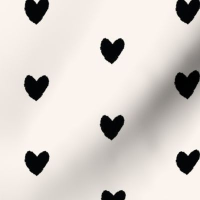 Lovely Black painted Hearts