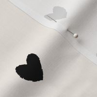 Lovely Black painted Hearts