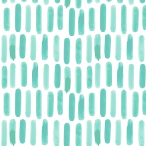 Turquoise watercolor stripes