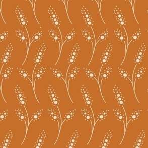 Small Floral Fall Orange Cream