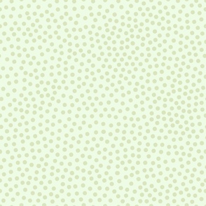 Green Polka Dots - Light Green BG - Floral Collection