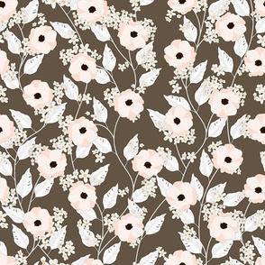 Brown Blush Floral