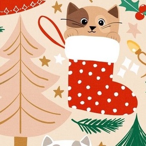 Feline Festive - Christmas Stocking Cats (Large)