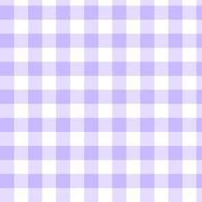 Lavender Gingham Check Picnic Blanket Small
