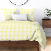 Buttercup Yellow Gingham Check Picnic Blanket Large