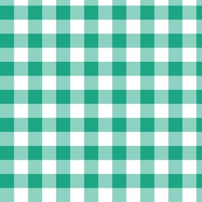 Spring Blue Green Gingham Check Picnic Blanket Small