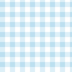 Baby Blue Gingham Check Picnic Blanket Small