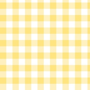 Sunny Yellow Sunshine Yellow Gingham Check Picnic Blanket Small