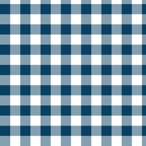 Navy Blue Gingham Check Picnic Blanket  Small