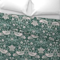 Berry Bandit in Gorgeous Garden - sage green, large 