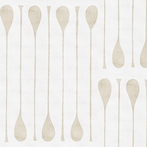 spoons - beige and white - neutral abstract watercolor