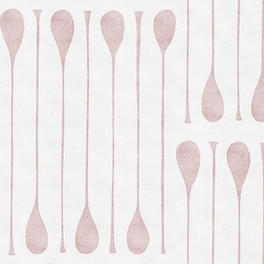 spoons - tuscany pink and white - abstract watercolor