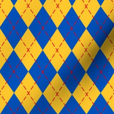 Argyle College Yellow and Blue Diamond