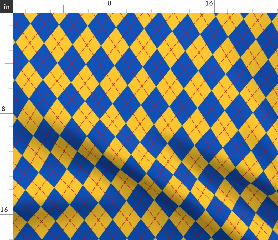 Argyle College Yellow and Blue Diamond