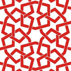Ikatan Bold Circles Geometric Red Medium 
