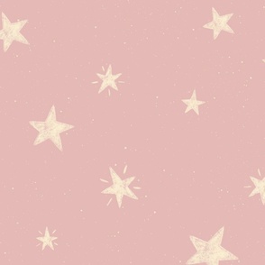 Large Majestic textured stars in pink and yellow