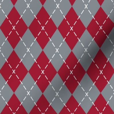 Argyle College Red and Gray Diamonds