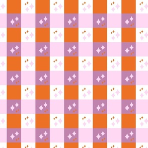 pastel halloween sparkles gingham plaid