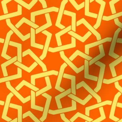 Ikatan Bold Circles Geometric Orange and Yellow Medium 