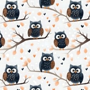 Black & Brown Owls - small