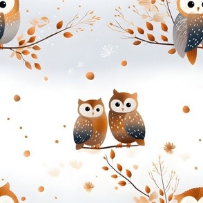 Brown & Gray Owls - medium
