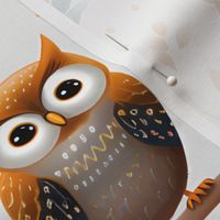 Earth Tone Owls - large