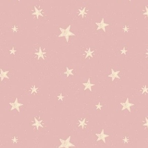 small Majestic textured stars in pink and yellow