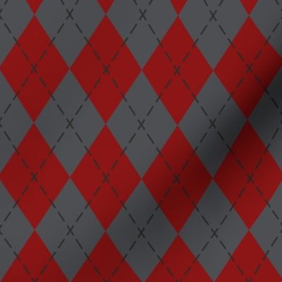 Argyle College Red and Gray Golf Diamonds